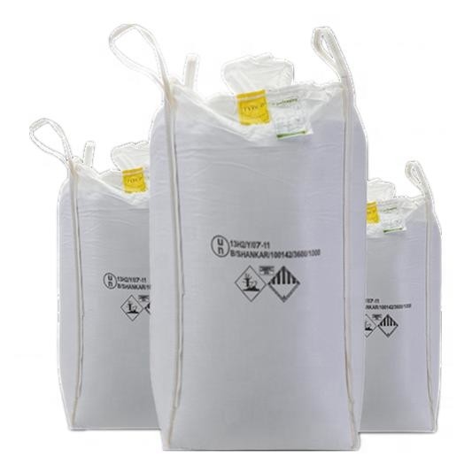 customized U Panel Fibc Bag / Large Bulk Bags 5:1 6:1 with side loop